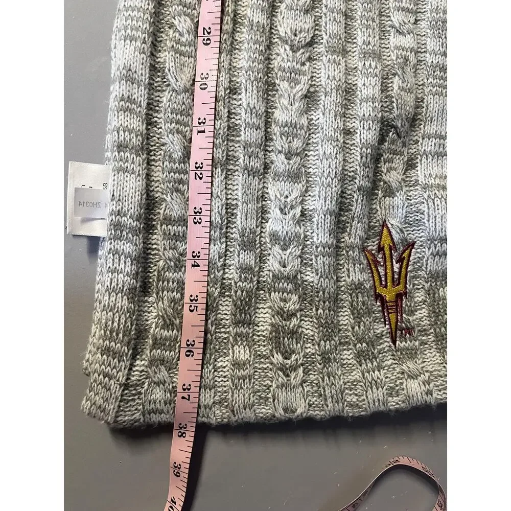 Arizona State Sun‎ Devils Scarf One Size Gray NCAA Football Zoozatz Knit Striped